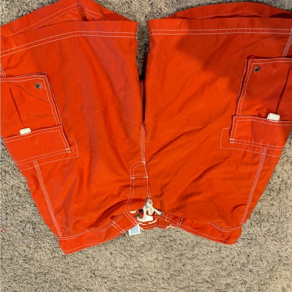 Men's Orange Cargo Shorts - Picture 1 of 2
